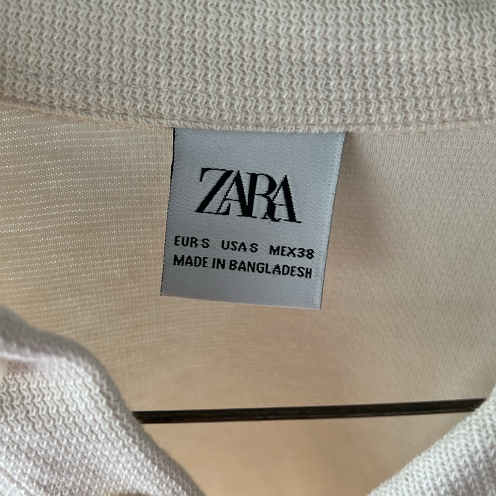 Zara Men's Cream Polo Shirt - Picture 2 of 3